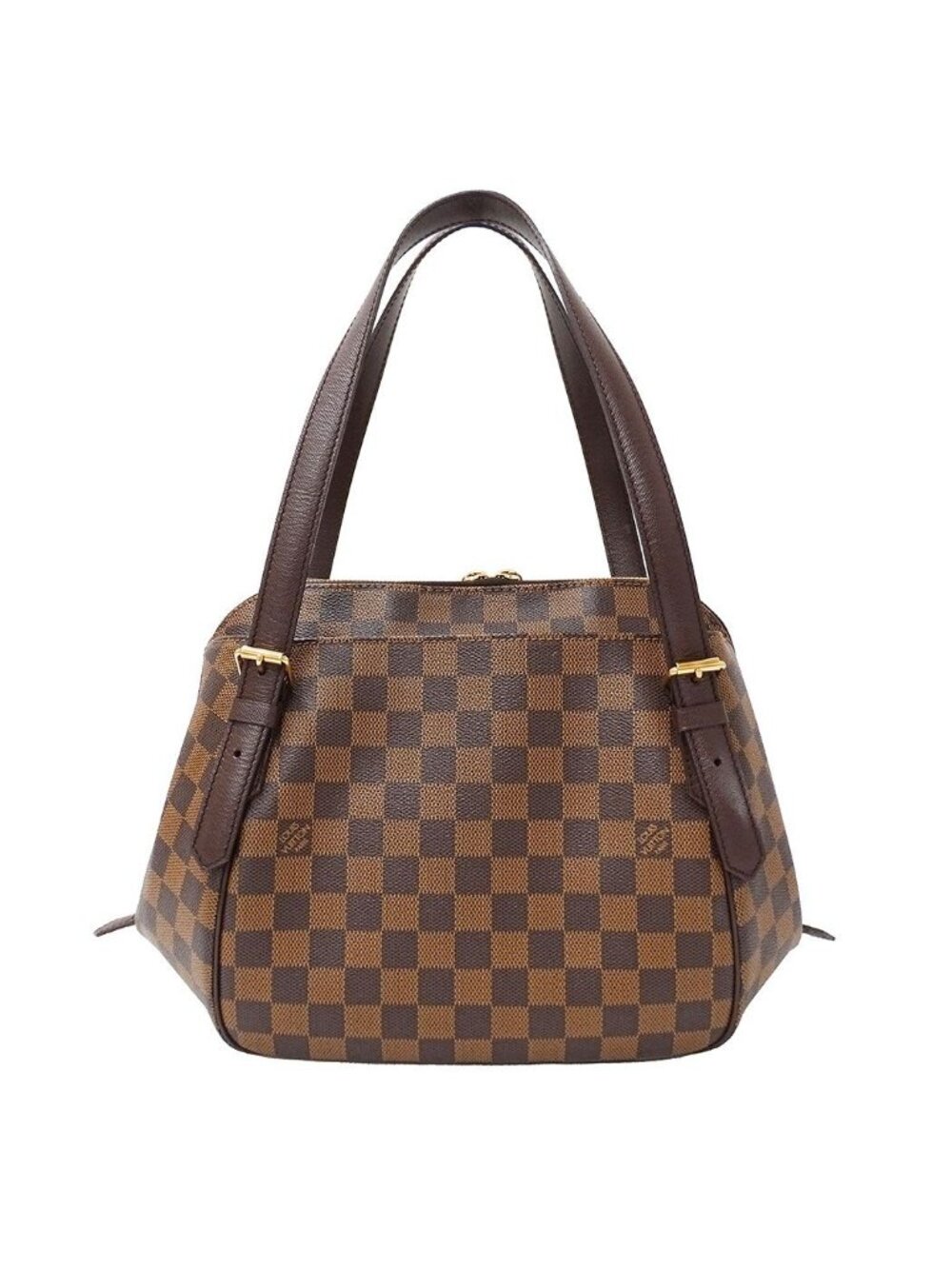 Louis Vuitton Bag Handbag Damier Canvas Belem MM Brown Handle